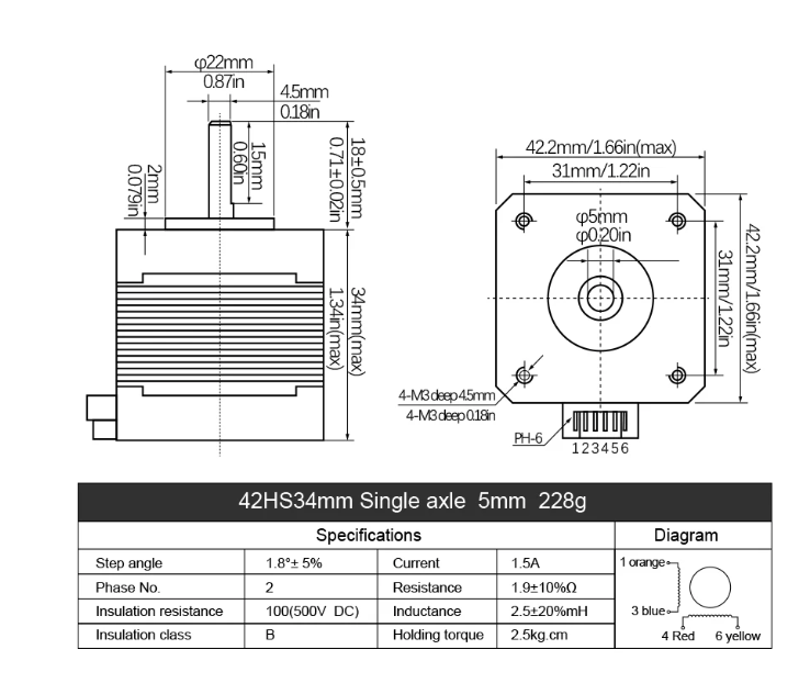 Nema 17 Stepper Motor 42HS34